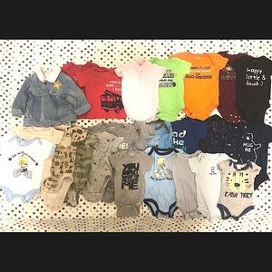 25 Lot of Baby Boy Clothing Size 0-6 Months